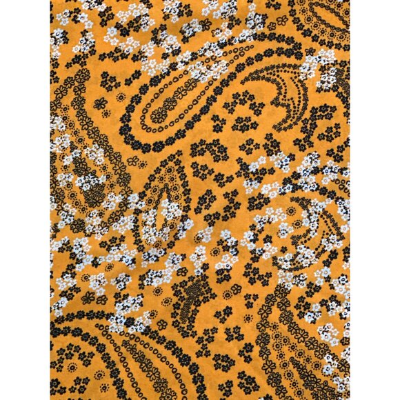 Abercrombie Fitch XS Mustard Paisley Floral Long Sleeve Ruffle Sheer Light Blous - Picture 14 of 14